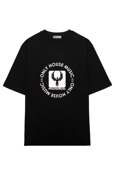 GreenMint موسيقى فينيكس كبيرة الحجم للجنسين - موسيقى المنزل الوحيد Black_OE1695