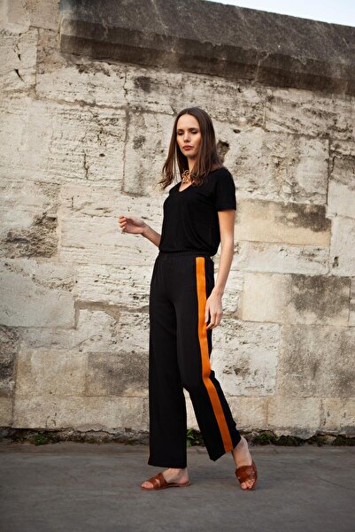 Akel Black Iris Fabric Trousers
