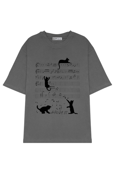 GreenMint للجنسين كبيرة الحجم لطيف القط اللعب الموسيقى ملاحظة المفتاح الموسيق...