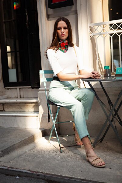 Akel Pantaloni Venice verde apă