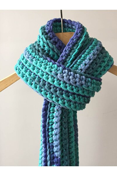 Mora Örgü Mora Knit Atkı El Örgüsü % 49 Yün Jumbo Kalın Ipli Unisex Özel Örgü...