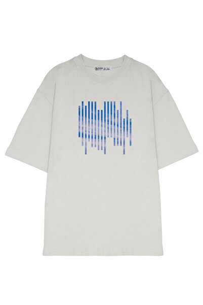 GreenMint سماء زرقاء كبيرة الحجم للجنسين مع سحابة في موجة الموسيقى_OE1042