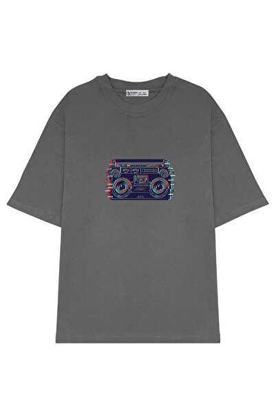 GreenMint شريط موسيقى للمدرسة القديمة كبير الحجم للجنسين - Boombox_OE1677