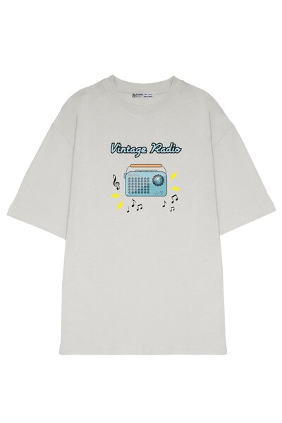 GreenMint رسم راديو عتيق كبير الحجم للجنسين مع ملاحظات موسيقية_OE1885