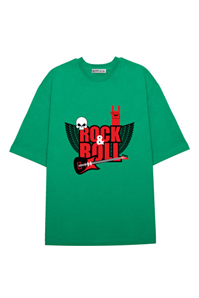 GreenMint للجنسين مقاس كبير روك اند رول.جيتار كهربائي و سكول.عشاق موسيقى الرو...