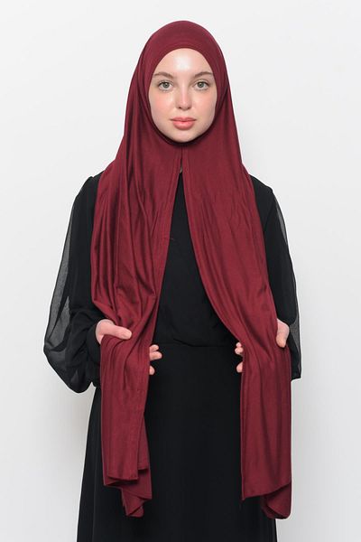 Altobeh Pregătit, practic, împletit, lux organic simplu pieptănat șal aliniat uniform Bordeaux închis