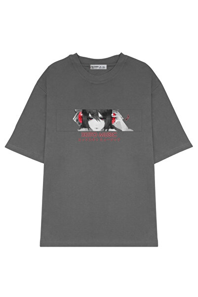 GreenMint قميص xKito Music الياباني الخفيف للجنسين مقاس كبير_OE1926