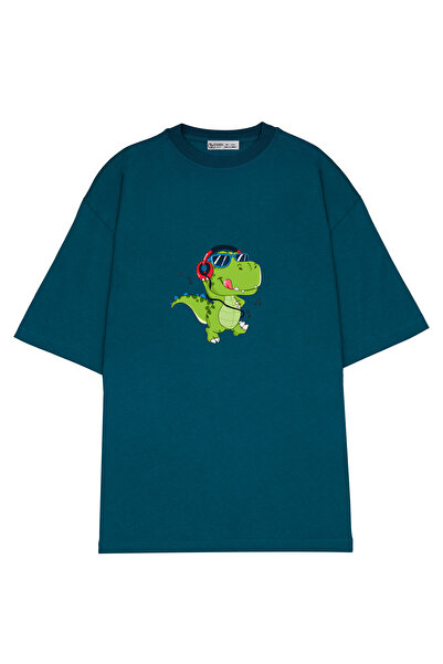 GreenMint سماعة رأس مضحكة على شكل ديناصور للجنسين، نظارة شمسية Trex_OE1199