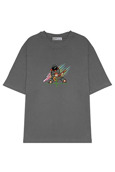 GreenMint عازف جيتار رائد فضاء كبير الحجم للجنسين يلعب الموسيقى على غيتار_OE1029