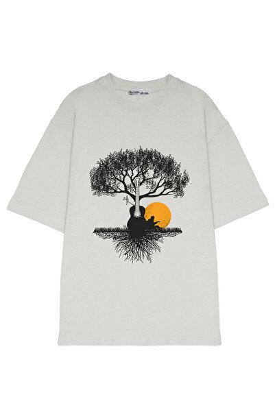 GreenMint صورة ظلية لشجرة الموسيقى كبيرة الحجم للجنسين_OE1630