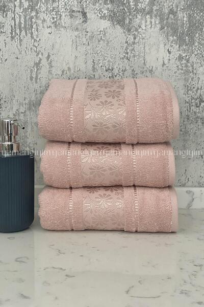 Özdilek Blossom Hand-Face Towel 3 Pieces - Pink