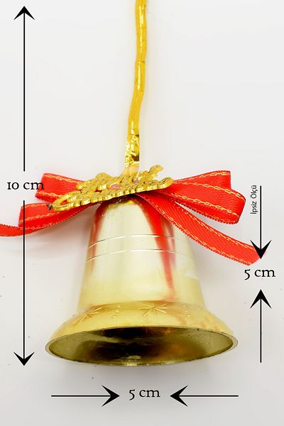 Waldern New Year 6-Piece Merry Christmas Bell Ornament 5cm