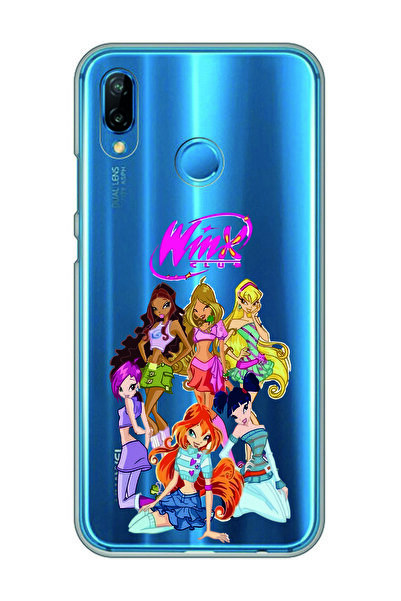 Magic Ring Huawei P20 Lite Uyumlu Winx Club Desenli Şeffaf Telefon Kılıfı