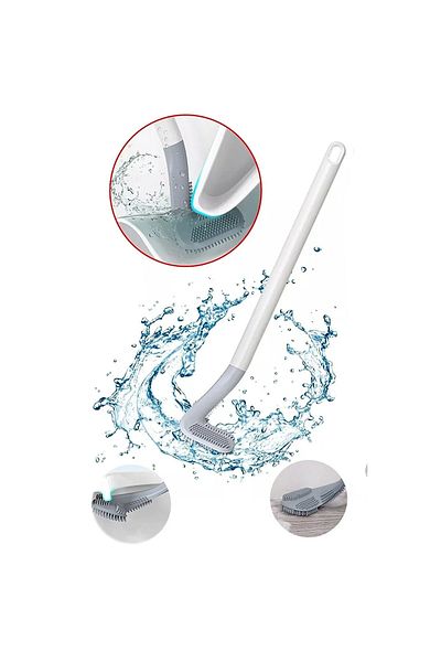 Sas Haus Golf Design Silicone WC Toilet Kitchen Cleaning Brush with Hook Gift
