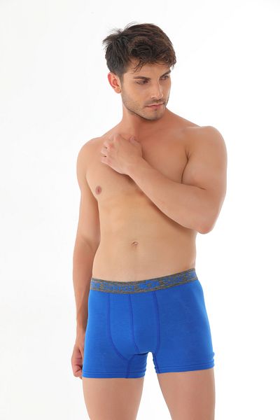 starsolmaz Ανδρικά 10 Πακέτα Cotton Lycra Μαύρο Κόκκινο Navy Blue Saks Blue Grey Boxer