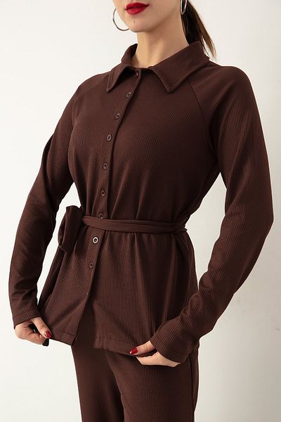PULLIMM Buttoned Belted Double Suit 888-3036