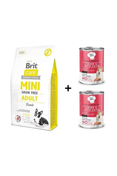 Brit Care Tahılsız Mini Adult Kuzulu Küçük Irk Köpek Maması 7 Kg + 2 Adet Che...