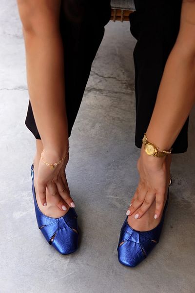 LAMİNTA Goldie Saks-Blue Balerini casual pentru damă