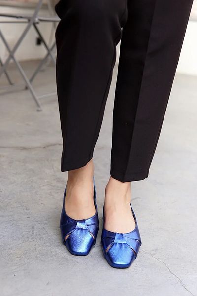 LAMİNTA Goldie Saks-Blue Balerini casual pentru damă