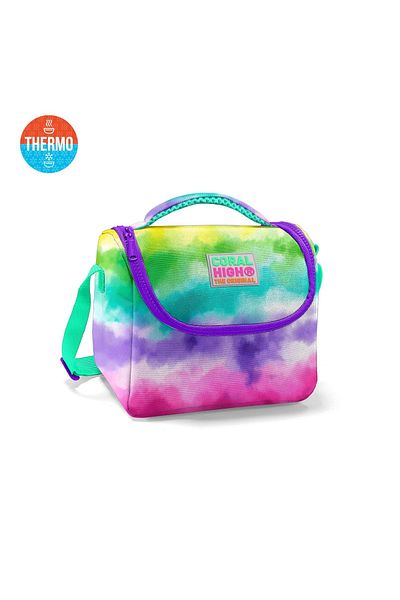 Coral High Cutie termică pentru prânz cu model colorat Tie-Dye pentru copii