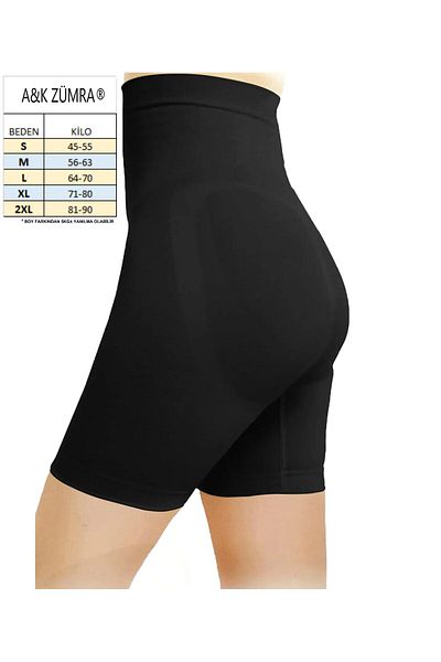 A&K ZÜMRA Soft Fabric Waist Belly and Hip Enhancer High Waist Corset Black