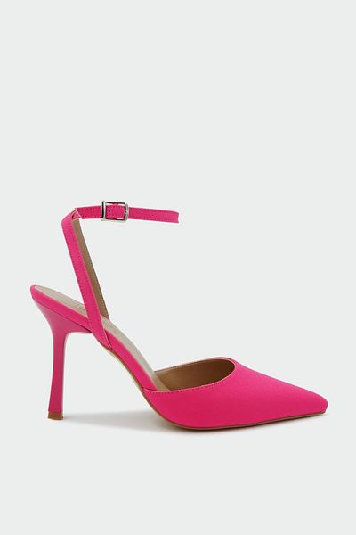 LAMİNTA Γυναικεία παπούτσια με τακούνι Sirius Fuchsia με λουράκι στον αστράγαλο