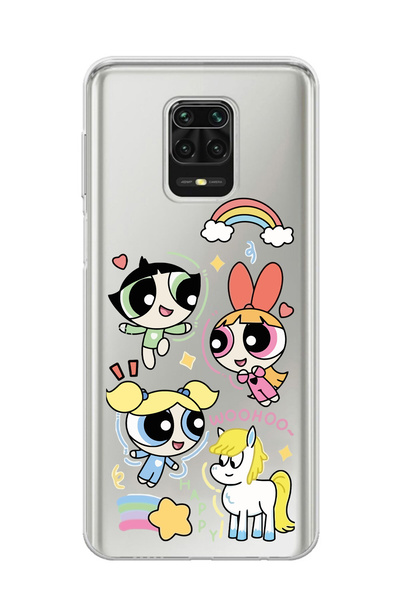Magic Ring Redmi Note 9 Pro/Note 9S Uyumlu Powerpuff Girls Desenli Şeffaf Tel...