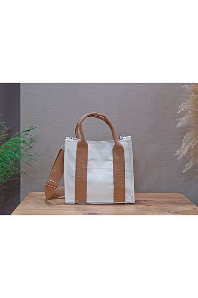 aklımdaki moda Organic Canvas Tote Bag Cream Medium Size 30x25 Tycav9qvpn169995633513344