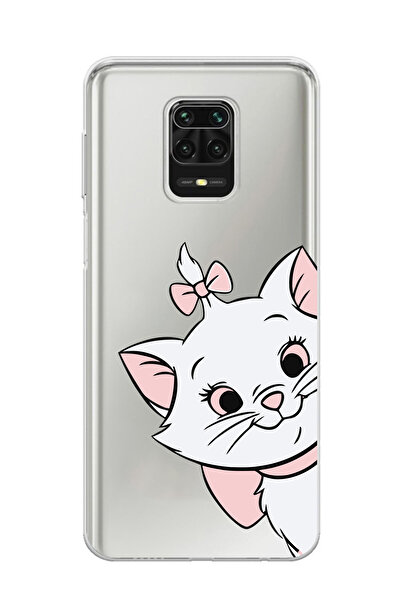 Magic Ring Redmi Note 9 Pro/Note 9S Uyumlu Marie Kedicik Desenli Şeffaf Telef...