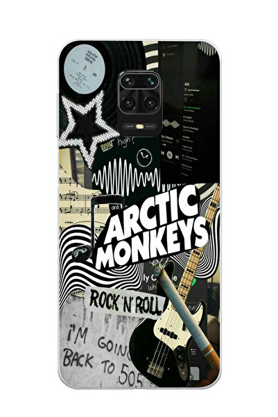 Magic Ring Redmi Note 9 Pro/Note 9S Uyumlu Arctic Monkeys Kolaj Desenli Şeffa...