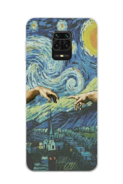 Magic Ring Redmi Note 9 Pro/Note 9S Uyumlu Sanatsal Vintage Desenli Şeffaf Te...