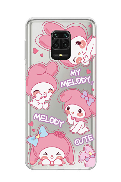 Magic Ring Redmi Note 9 Pro/Note 9S Uyumlu Melody Kuromi Desenli Şeffaf Telef...