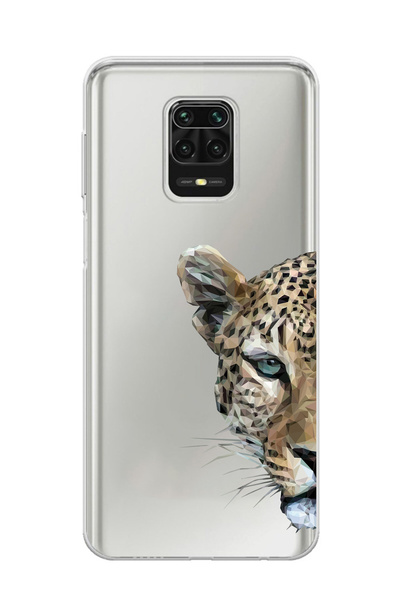 Magic Ring Redmi Note 9 Pro/Note 9S Uyumlu Kaplan Desenli Şeffaf Telefon Kılıfı