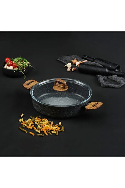 Leydi Marble Natura Granit Kısa Tencere 30 Cm