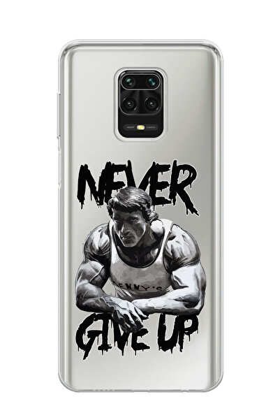 Magic Ring Redmi Note 9 Pro/Note 9S Uyumlu Arnold Fitness Never Give Up Desen...