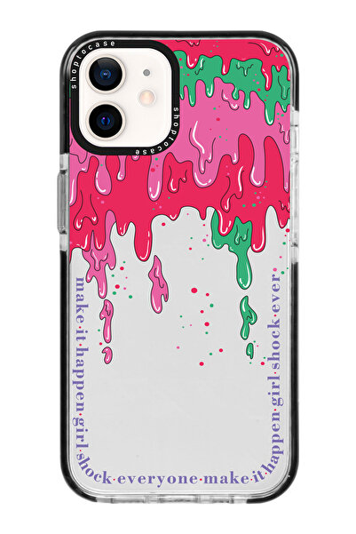 shoptocase Iphone 11 Uyumlu Siyah Impact Color Cream Tasarımlı Telefon Kılıfı