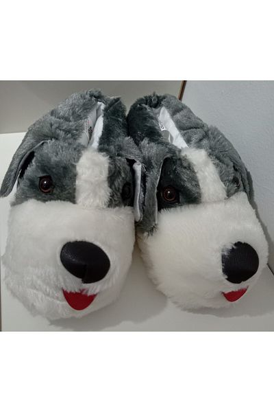 AkınalBella Plush House Slippers with Cute Dog Figure Slippers
