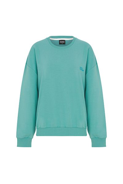 Eazy Co Eazy Basic Oversize Unisex Mold Green Crew Neck Thin Sweatshirt