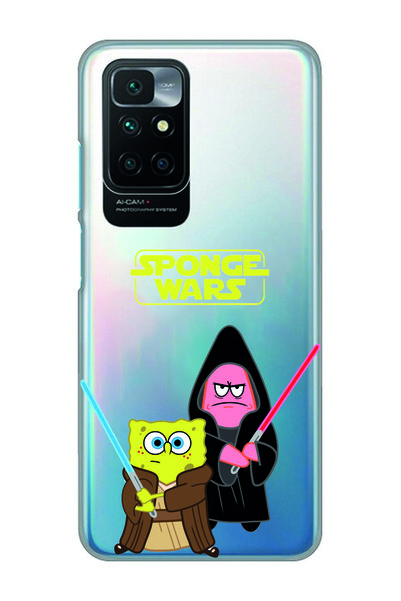 Magic Ring حافظة هاتف شفافة منقوشة متوافقة مع Redmi 10 2022 Sunger Bob Star Wars