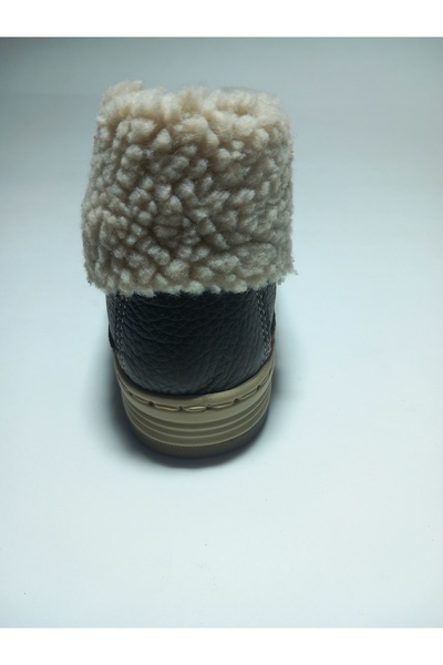 KAPAR Ръчно изработени пантофки с подплатени токове от естествена кожа в цвят кафе, ботуши