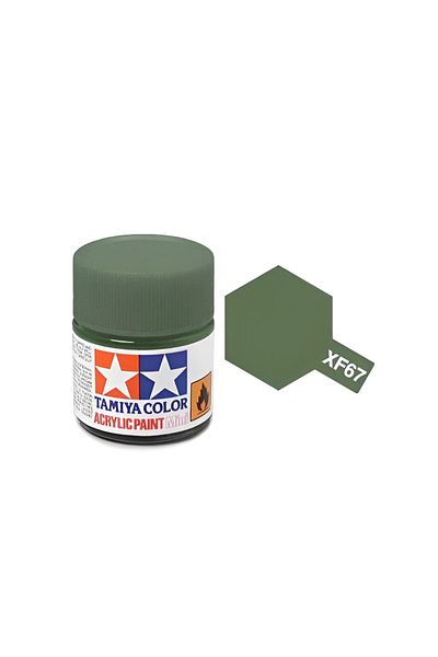 TAMIYA Xf-67 Nato Green Glossy Acrylic Paint (10 Ml. ), Hobby Painting Material