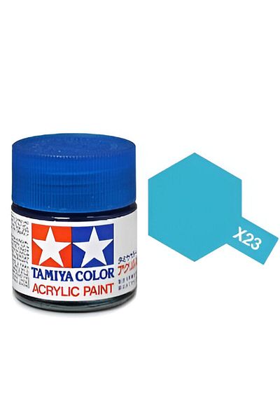 TAMIYA X-23 Clear Blue Glossy Acrylic Paint (10 Ml. ), Hobby Painting Material