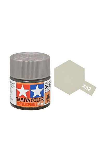 TAMIYA X-32 Titanium Silver Glossy Acrylic Paint (10 Ml. ), Hobby Painting Material