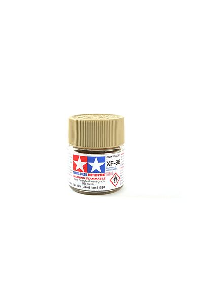 TAMIYA Xf-88 Dark Yellow 2 Matte Acrylic Paint (10 Ml. ), Hobby Painting Material