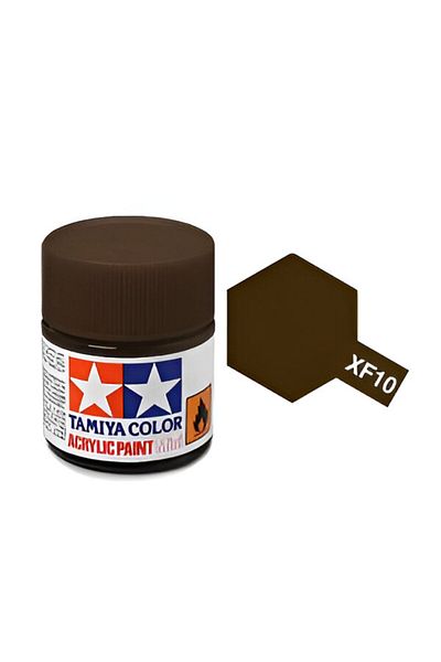 TAMIYA Xf-10 Flat Brown Matte Acrylic Paint (10 Ml. ), Hobby Painting Material