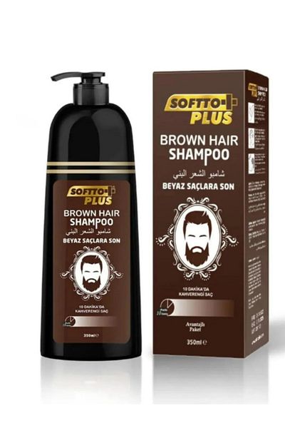Softto Plus Brown Coloring Shampoo Covering White Hair 350ml
