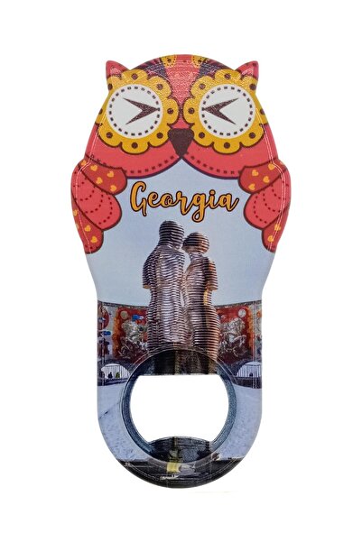 Dünyadan Hediyeler Gürcistan Temalı Baykuş Magnet Kapak Açacak