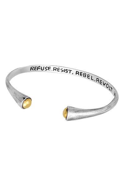 HAZE & GLORY Armband Armreif - Refuse 925 Silber Bi-Color