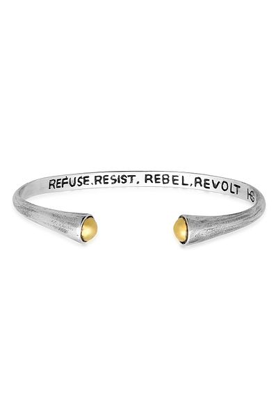 HAZE & GLORY Armband Armreif - Refuse 925 Silber Bi-Color