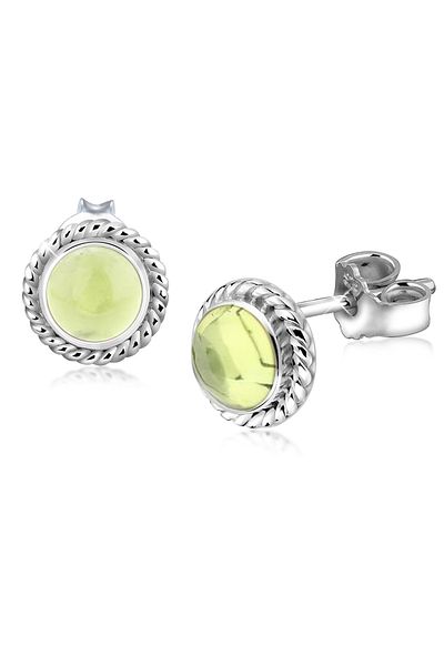 Nenalina Ohrringe Ohrstecker Peridot Geburststein August 925 Silber